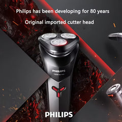 Philips S1113 Men's Electric Shaver - USB Rechargeable, Stainless Steel Blades, Waterproof, 30-45 Min Runtime