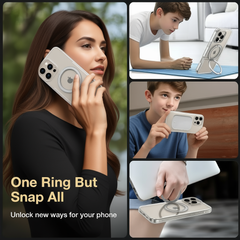 BUCKKO Metal 360° Rotate Stand Protective Case With MagSafe for iPhone