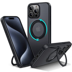 BUCKKO Metal 360° Rotate Stand Protective Case With MagSafe for iPhone