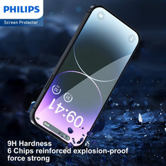 Philips Blue Light Filtering Tempered Glass Screen Protector for iPhone 14 Pro Max (DLK1306) - 3 Pack (3 Pcs)