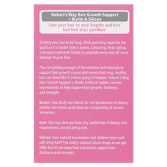 Nature's Way Hair Growth Support + Biotin & Silicon 30 Tablets