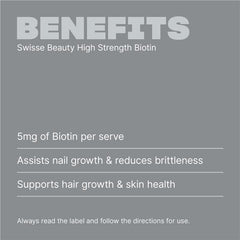 Swisse Beauty High Strength Biotin 5000mcg 100 Tablets