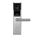 Buckko Locks ZM-1 Smart Door Lock, Lever Handle with Fingerprint, PIN Code, RFID Card and Key, Silver