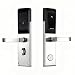 Buckko Locks ZM-1 Smart Door Lock, Lever Handle with Fingerprint, PIN Code, RFID Card and Key, Silver