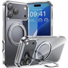 BUCKKO Metal 360° Rotate Stand Protective Case With MagSafe for iPhone