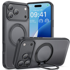 BUCKKO Metal 360° Rotate Stand Protective Case With MagSafe for iPhone