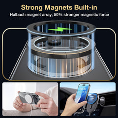 BUCKKO Metal 360° Rotate Stand Protective Case With MagSafe for iPhone