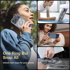 BUCKKO Metal 360° Rotate Stand Protective Case With MagSafe for iPhone