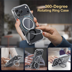 BUCKKO Metal 360° Rotate Stand Protective Case With MagSafe for iPhone