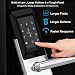 Buckko Locks ZM-1 Smart Door Lock, Lever Handle with Fingerprint, PIN Code, RFID Card and Key, Silver