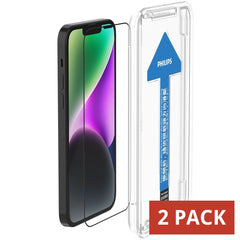 Philips High Transparency Tempered Glass Screen Protector for iPhone 14 Plus DLK1203 - 2 Pack (2 Pcs)