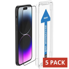 Philips High Transparency Tempered Glass Screen Protector for iPhone 14 Pro Max DLK1206 - 5 Pack (5 Pcs)