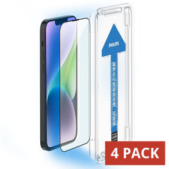 Philips Blue Light Filtering Tempered Glass Screen Protector for iPhone 14 Plus (DLK1303) - 4 Pack (4 Pcs)