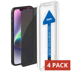 Philips Privacy Tempered Glass Screen Protector for iPhone 14 DLK5502 - 4 Pack (4 Pcs)