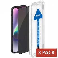 Philips Privacy Tempered Glass Screen Protector for iPhone 14 Plus DLK5503 - 3 Pack (3 Pcs)