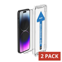 Philips Anti-Reflection Tempered Glass Screen Protector for iPhone 14 Pro DLK5605 - 2 Pack (2 Pcs)