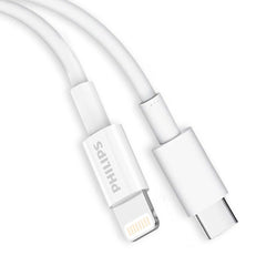 Philips 1.25m USB-C to Lightning Charge Cable Mfi Certified Connector for iPhone, 3 Pack