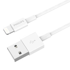 Philips 2m USB-A to Lightning Charging Cable Mfi Certified Connector for iPhone, 2 Pack