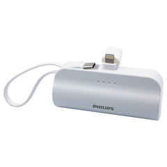 Philips mini Power bank Mobile battery 4800mAh high Capacity USB-C and Lightning Compact and Small DLP2550VW