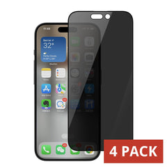 Philips Privacy Glass Screen Protector Film for Apple iPhone 15, Tempered Glass Anti-Spy Anti-Peeping Explosion-proof Nano Coated Filter【Anti-Oil】【Anti-Fingerprint】【Full Coverage】【Hardness 9H】DLK5507 - 4 Pack (4 Pcs)