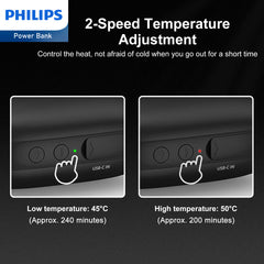 Philips Rechargeable Hand Warmer Ultra-Lightweight Black DLP2136VB