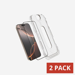 Philips HD Clear Glass Screen Protector Film for iPhone 16 Tempered Glass Full Coverage Hardness 9H DLK1211 - 2 Pack (2 Pcs)