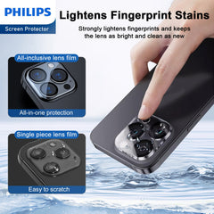 Philips Camera Lens Protector for iPhone 16 pro /16 Pro Max DLK5209 - 2 Pack (2 Pcs)