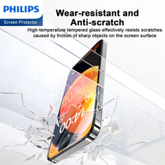 Philips HD Clear Glass Screen Protector Film for iPhone 16 Pro Tempered Glass Full Coverage Hardness 9H DLK1213 - 2 Pack (2 Pcs)