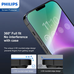 Philips Blue Light Filtering Tempered Glass Screen Protector for iPhone 14 Plus (DLK1303) - 5 Pack (5 Pcs)