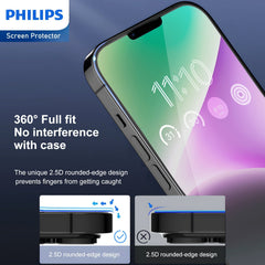 Philips High Transparency Tempered Glass Screen Protector for iPhone 14 Plus DLK1203 - 3 Pack (3 Pcs)