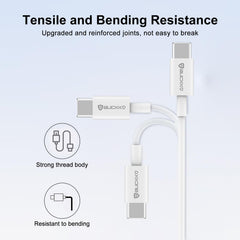 BUCKKO 1m 100cm USB-C to USB-C Charge Cable Connector for iPhone 16 15 Series, iPad Pro, for Samusng S24 S23 S22, ZTE and for Google Pixel Synchronize and Charging Cable, 2 Pack