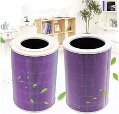 BUCKKO Replacement True HEPA Filter Compatible with Xiaomi Mi Air Purifier 3C 3H 3, 2C 2H 2S, Pro. Filter with RFID Simple Hassle Free Installation. (Purple), 2 Pack