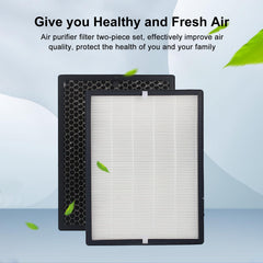 BUCKKO FY2422 FY2420 Replacement Filter Compatible with Philips AC2889 AC2887 AC2882 Series 2000i, AC3829 Series 3000i Air Purifiers,H13 HEPA + Activated Carbon Filter Set. Keep Pullen and dust away, 2 Pack