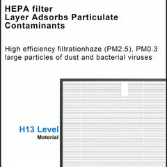 BUCKKO FY1119 Replacement Filter Compatible with Philips DE5205 DE5206 DE5207 Series 5000 Air Purifier & Dehumidifier 2-in-1, H13 HEPA Air Clean, 2 Pack