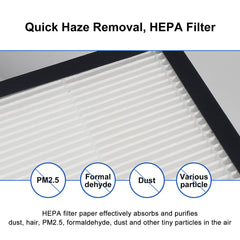 BUCKKO FY1119 Replacement Filter Compatible with Philips DE5205 DE5206 DE5207 Series 5000 Air Purifier & Dehumidifier 2-in-1, H13 HEPA Air Clean, 2 Pack