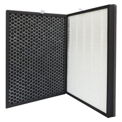 BUCKKO FY1413/40 Active Carbon & FY1410/40 HEPA Replacement Filter Set Compatible with Philips Air Purifier Series 1000 1000i, Replace AC1214 AC1215 AC1217 AC2729, 2 Pack