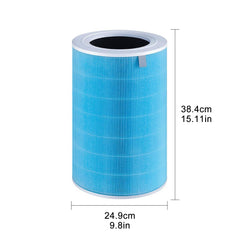 BUCKKO Replacement HEPA Filter Compatible with Xiaomi Mi Air Purifier Pro H Filter Standard Version Blue (Blue Pro H), 2 Pack