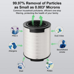 BUCKKO Filter Philips FY1700 Air Purifier AC1715 AC1711 HEPA + Active Carbon White