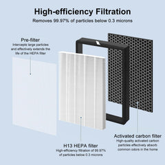 BUCKKO FY3432/3 Philips 3000i AC3252/4/6/8/9 3260 3528 42 HEPA + Activated Carbon Multi
