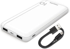Philips Powerbank 10000mAh Power Bank USB Portable Reliable 5V 2.1A DLP1810NW (White)