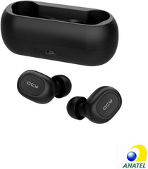 QCY T1C Bluetooth Headphones Wireless in-Ear with Fast Charging Box  IPX5 Waterproof Sports Earphones for All Smartphones, Black