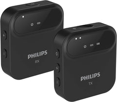 Philips 2.4 Ghz Wireless Microphone, 360 Degree Sound Collecting, Pin Microphone, Ultra Long Distance Transmission, Dsp Noise Canceling, Automatic Pairing, Monitoring Function (1 + 1)