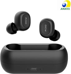 QCY T1C Bluetooth Headphones Wireless in-Ear with Fast Charging Box  IPX5 Waterproof Sports Earphones for All Smartphones, Black