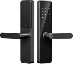 BUCKKO Locks Fingerprint Smart Door Lock with a Deadbolt, 6 in 1 Keyless Entry Door Knob with APP/Keypad Code/Keys/Fingerprint/IC Card/Deadbolt, Electronic Keypad Lock, Smart Locks for Front Door