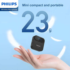 Philips 2.4 Ghz Wireless Microphone, 360 Degree Sound Collecting, Pin Microphone, Ultra Long Distance Transmission, Dsp Noise Canceling, Automatic Pairing, Monitoring Function (1 + 1)