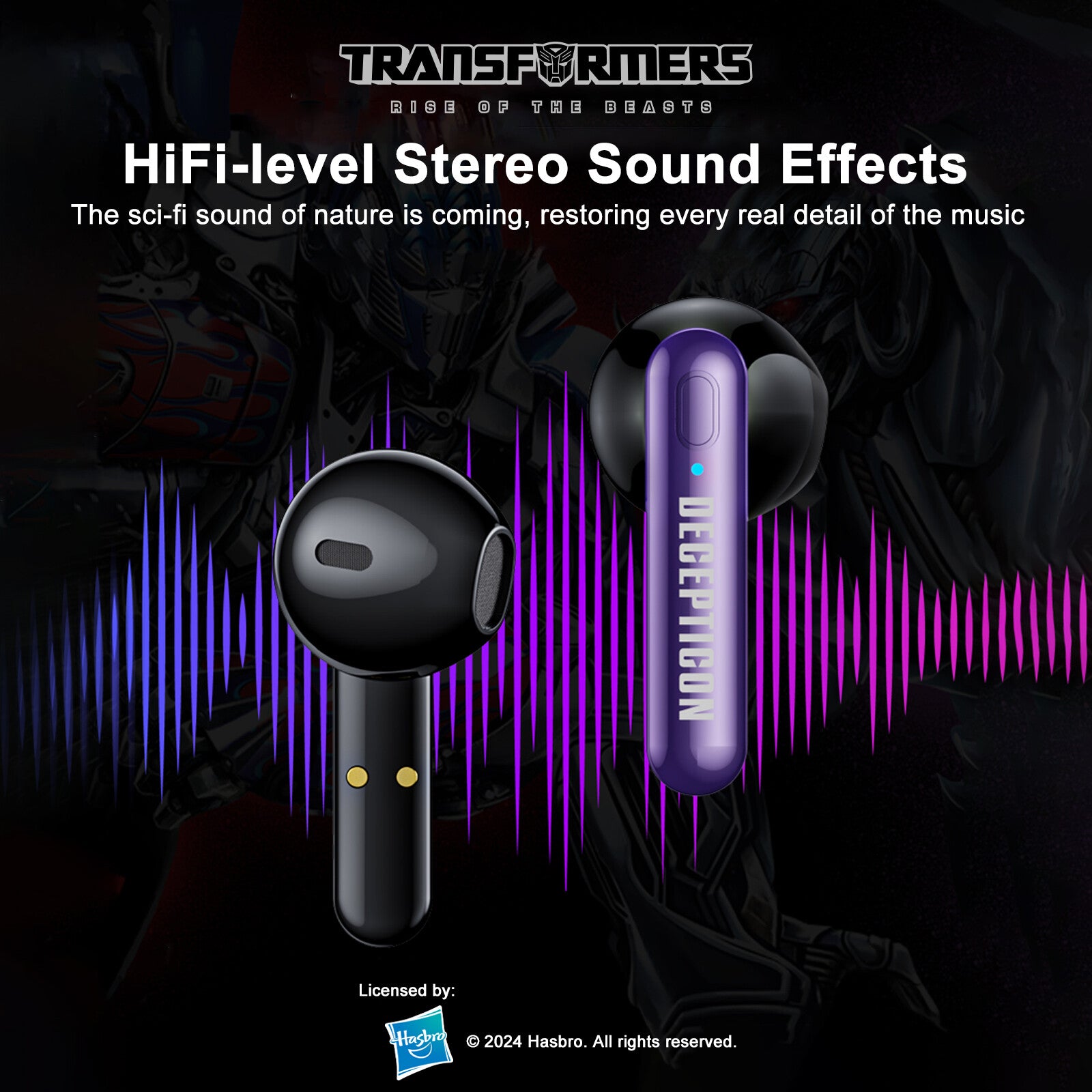 Transformer Bumblebee True Wireless Headphones Yellow TF-T03