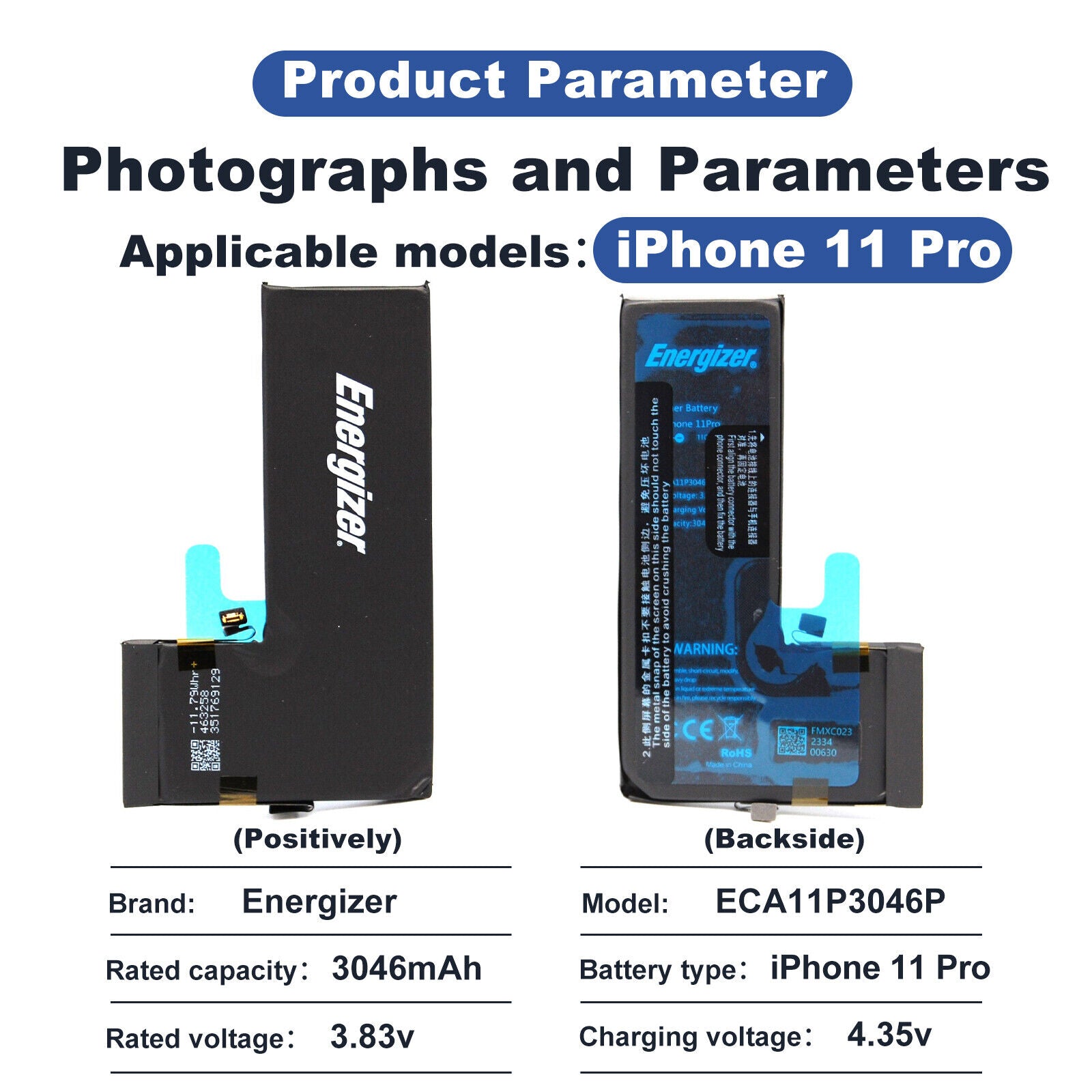 Energizer for iPhone Series High Capacity Backup Battery Easy Installation