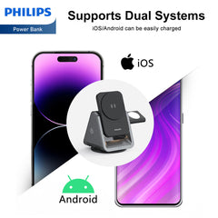 Philips 3 in 1 Magnetic Charging Wireless Stand For Airpod Apple DLK3540Q