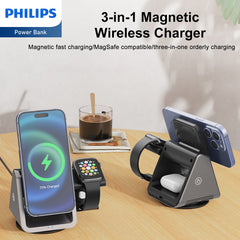 Philips 3 in 1 Magnetic Charging Wireless Stand For Airpod Apple DLK3540Q