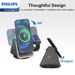 Philips 3 in 1 Magnetic Charging Wireless Stand For Airpod Apple DLK3540Q